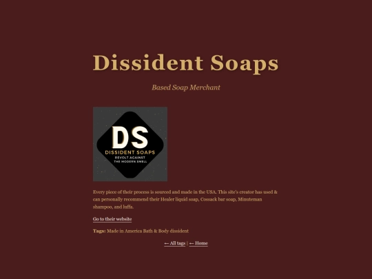 listings/dissident-soaps screenshot