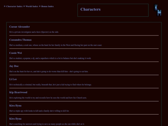 indexes/character-index screenshot