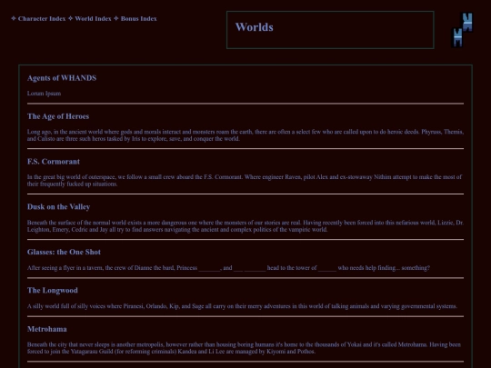 indexes/worlds-index screenshot