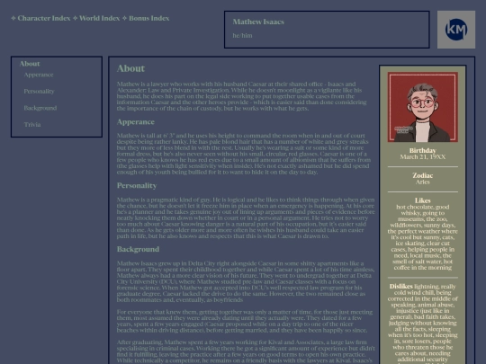 oracle/mathew screenshot