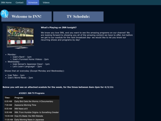 final/schedule screenshot