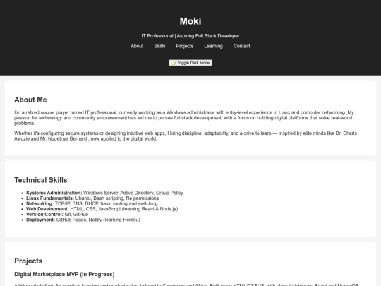 moki-portfolio screenshot