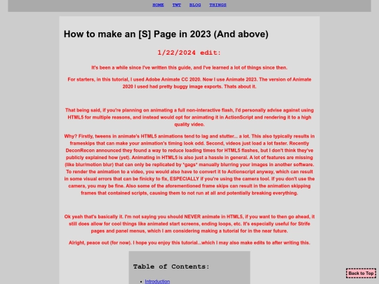 blog/spages screenshot
