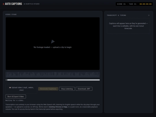 Aicaptions screenshot