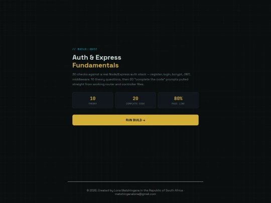 Backendquiz screenshot