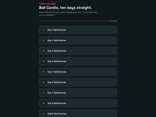 Ballexercise screenshot