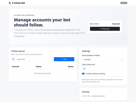 Bot screenshot