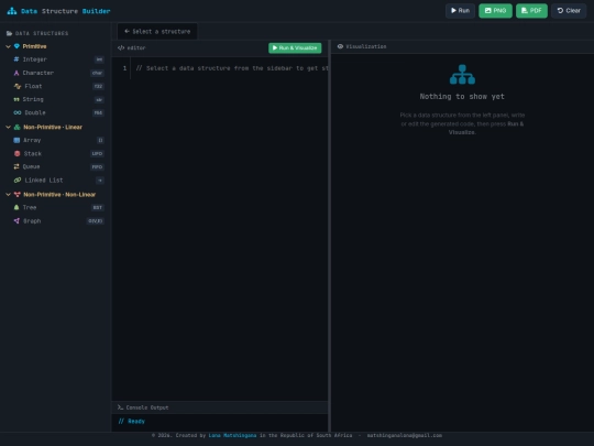 Datastructure screenshot