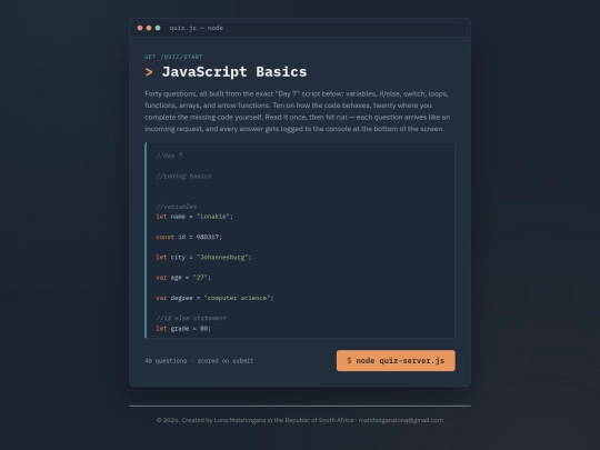 Jsquiz screenshot