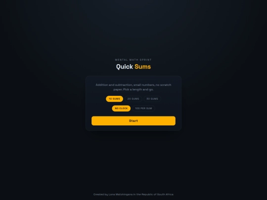 MathSprint screenshot