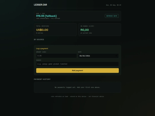 PayPalZAR screenshot