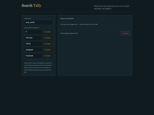 Searchtally screenshot