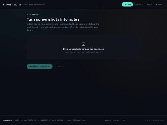 Shotnotes screenshot