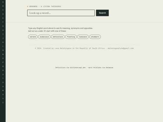 Thesaurus screenshot