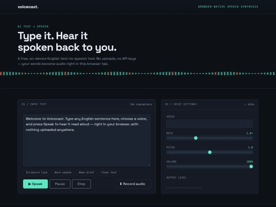 Voicecast screenshot