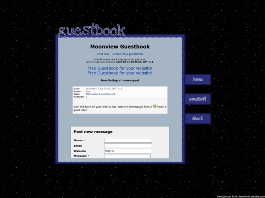 trio/guestbook screenshot