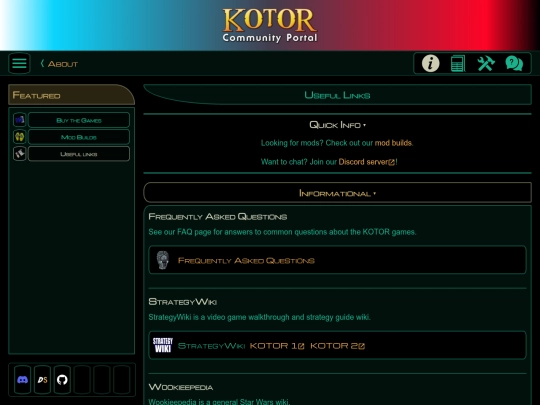 links screenshot