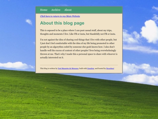 blog/about screenshot