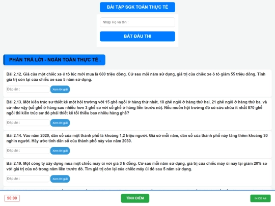Toán lớp 11/btsgkhk1dayso screenshot