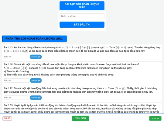 Toán lớp 11/btsgkhk1luonggiac screenshot