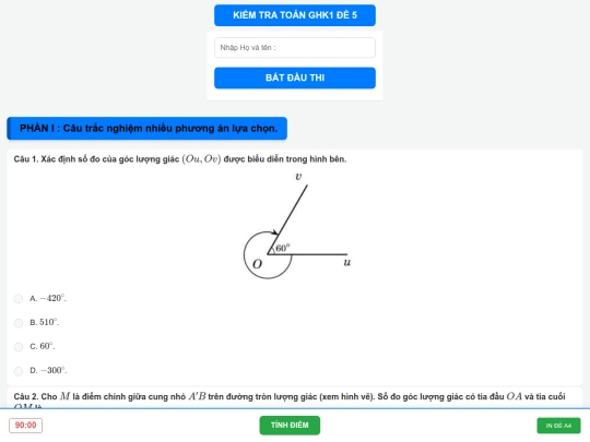 Toán lớp 11/ktgiuahk1d5 screenshot
