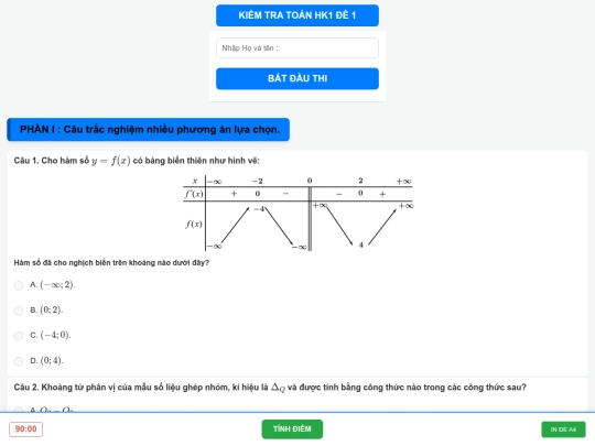 Toán lớp 12/thicuoihk1d1 screenshot