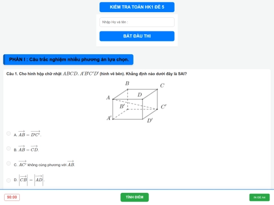 Toán lớp 12/thicuoihk1d5 screenshot