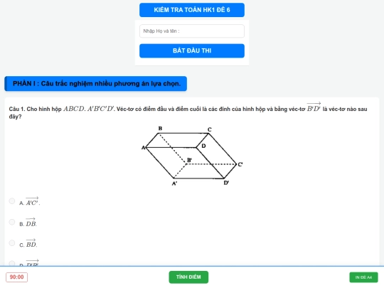 Toán lớp 12/thicuoihk1d6 screenshot