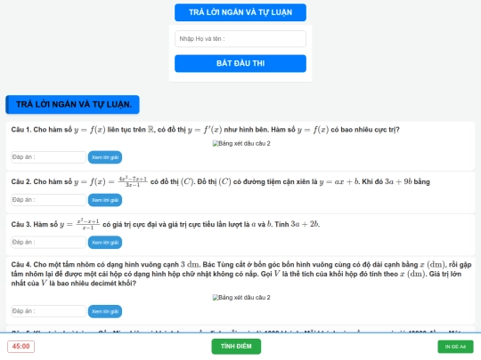 Toán lớp 12/traloingand1 screenshot