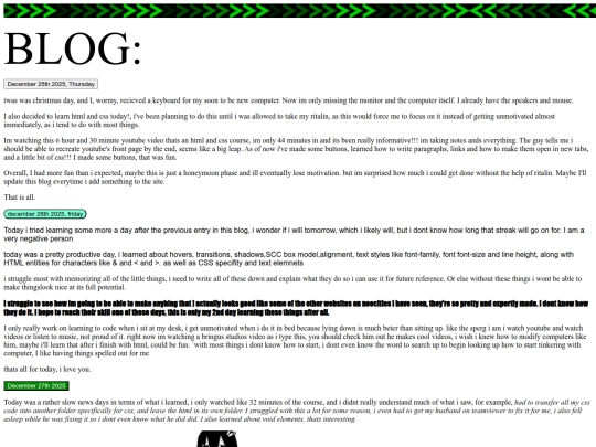 Blog screenshot