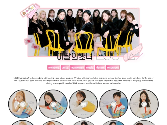 shrines/loona/members screenshot