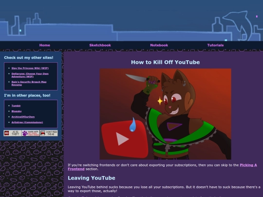 tutorials/youtubealternatives screenshot