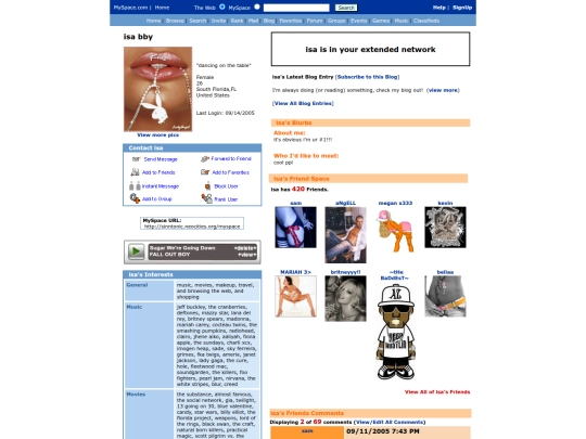 myspace screenshot