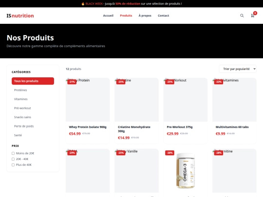 produits screenshot