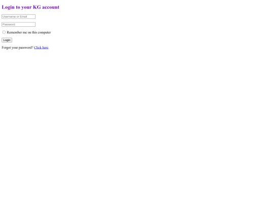 login screenshot