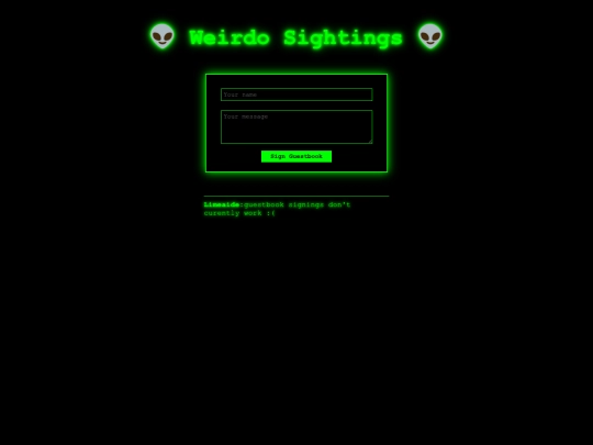 guestbook screenshot