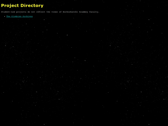 projects screenshot