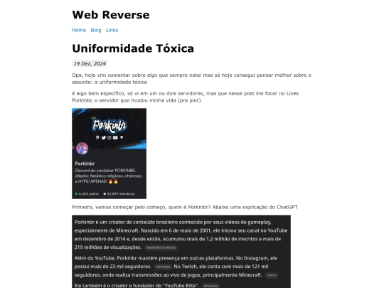 uniformidade screenshot