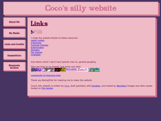 links screenshot