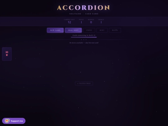 accordion-solitaire screenshot