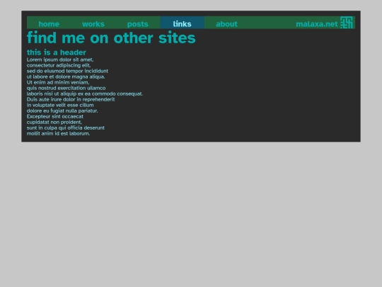 links screenshot