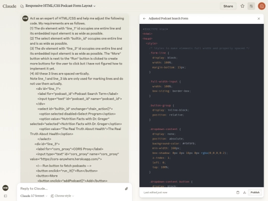 podcast/apple/log_claude-3.7-sonnet_ResponsiveHtmlCssPodcastFormLayout screenshot