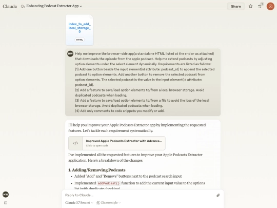 podcast/apple/log_claude-3.7-sonnet_enhancePodcastExtracotrApp screenshot