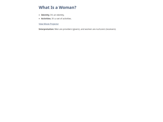 schoolhouse/hall_of_the_elements/athenaeum/the_second_bookcase/commonplace_book/book_of_explanations/what_is_a_woman screenshot