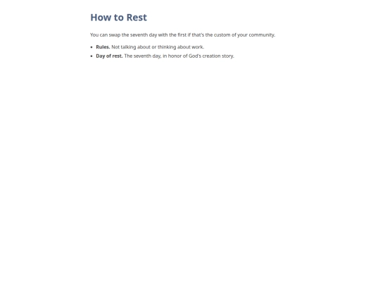schoolhouse/hall_of_the_elements/athenaeum/the_second_bookcase/commonplace_book/book_of_traditions/how_to_rest screenshot