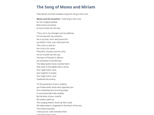 schoolhouse/hall_of_the_elements/athenaeum/the_second_bookcase/commonplace_book/songbook/the_song_of_moses_and_miriam screenshot