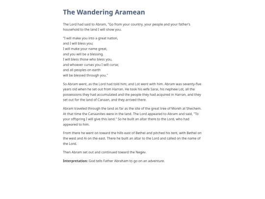 schoolhouse/hall_of_the_elements/classroom/writing_desk/holy_book_part_iii/the_holy_scrolls_part_i_the_law/the_wandering_aramean screenshot