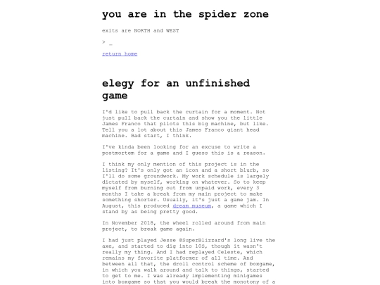 blog/elegy screenshot