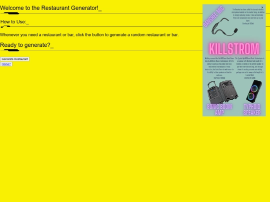 restaurants screenshot
