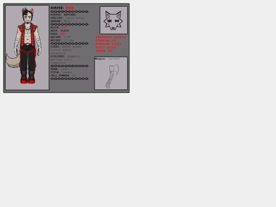 RoadkillAsylum/profiles/Red screenshot